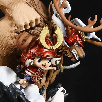 Figura de una pieza de 14 cm | Figurilla que representa a Chopper con su vestimenta del arco de Wano Onigashima. ¡Ideal para fans de One Piece y coleccionistas de objetos kawaii! 