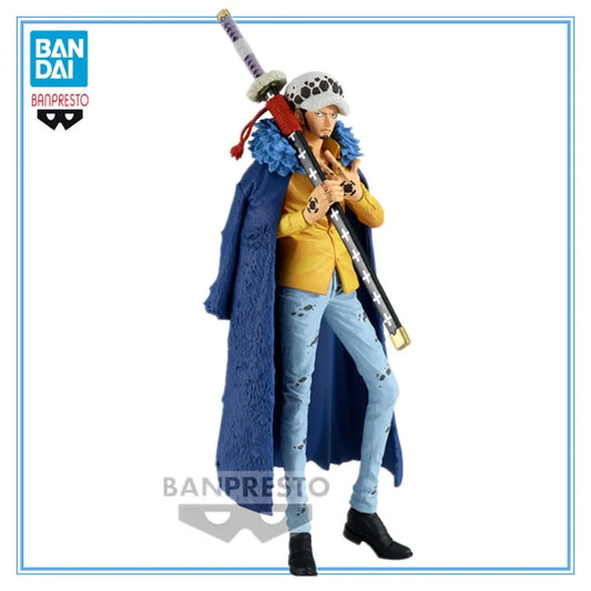 23cm BANDAI One Piece Figure | Bandai Banpresto PVC figure of Trafalgar D. Water Law, King of Artist edition. Perfect for fans and collectors