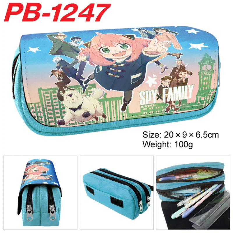 Trousse SPY×FAMILY | Grande trousse inspirée de Spy x Family, parfaite pour les fournitures scolaires et le maquillage. Conçue pour les étudiantes et les fans de l'anime, cette trousse kawaii est un excellent cadeau pratique et stylé