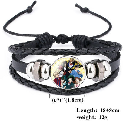 Ajoutez une touche de style héroïque à votre look avec ce bracelet inspiré de My Hero Academia. Fabriqué en cuir tressé, il présente un design créatif et est ajustable pour un confort optimal. Un excellent cadeau pour les fans de l'anime