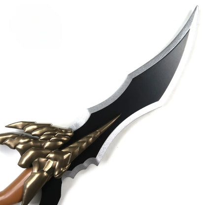 Espada envenenada de 62 cm - Accesorio coleccionable | Réplica en acero del arma Poison Fang con guarda de bambú, inspirada en el anime. Ideal para fans y colecciones de Solo Leveling