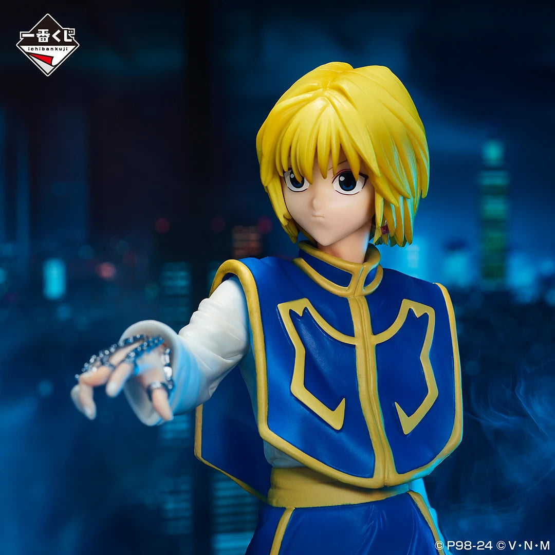 24-31cm Figurines Bandai Hunter X Hunter | Collection de figurines Ichiban Kuji représentant Kurapika, Kuroro, Uvogin et Isoka. Ces modèles d'action de haute qualité sont parfaites pour la décoration ou comme pièces de collection