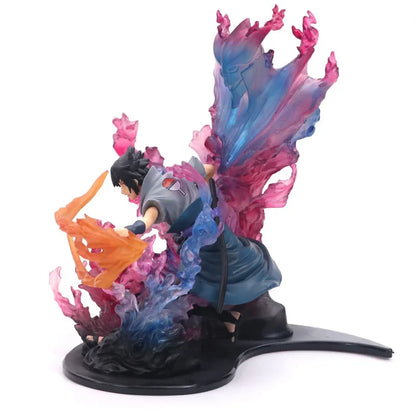 Figurine d'action en Duo Sasuke vs Itachi mode Susanô Modèle de collection, décoration d'intérieur unique, parfait comme cadeau pour les fans d'anime