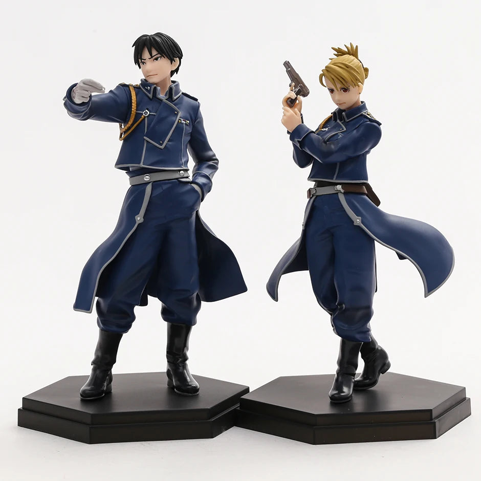 Figura Alquimista Fullmetal de 17 cm | Figuras detalladas de POP UP PARADE de Roy Mustang y Riza Hawkeye. Ideal para fanáticos y coleccionistas del anime.