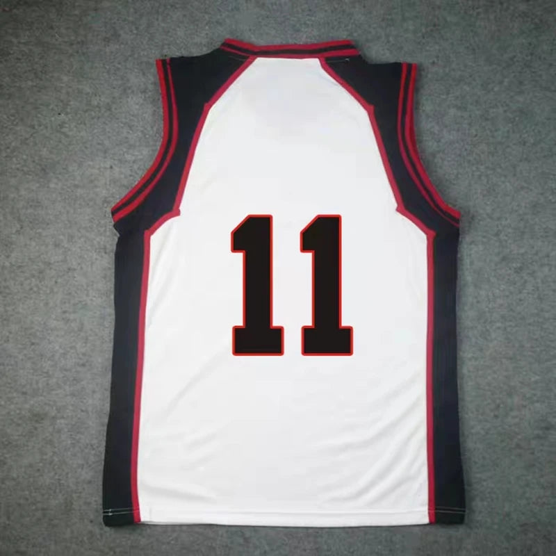 Ensemble Maillot et Short Kuroko no Basket Seirin | Uniforme de basket Seirin inspiré de l'équipe du duo iconique Kuroko Tetsuya (#11) et Kagami Taiga (#10). Ensemble comprenant un t-shirt et un short. Idéal pour le cosplay ou le sport