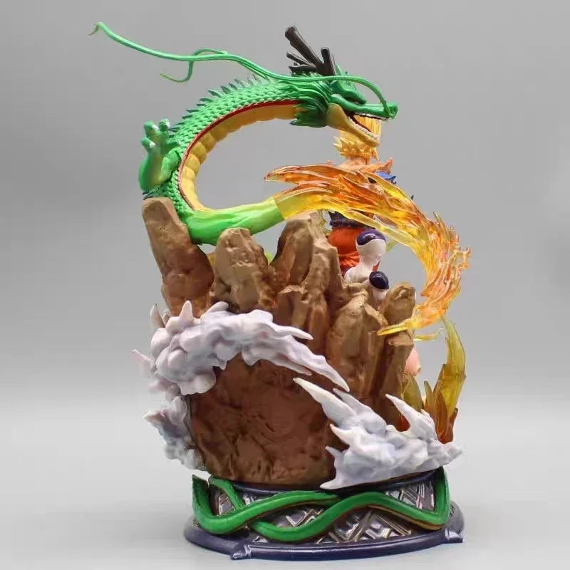 Figura Dragon Ball 23cm | Son Goku, Freezer, Cell, Boo y Shenron en acción. Estatua detallada, perfecta para coleccionistas y aficionados. Ideal como regalo 