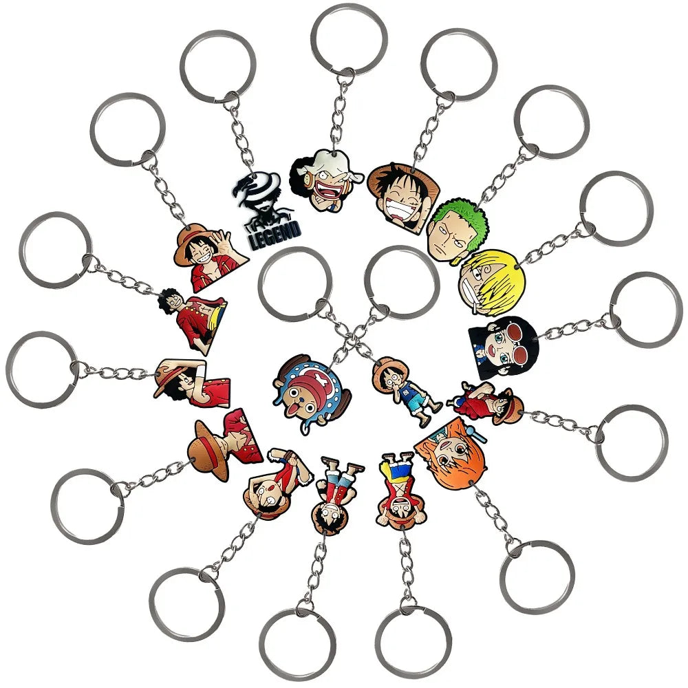 20Pièces Porte-clés | One Piece figurine pendentif universel pour voitures, accessoire, cadeau d'anniversaire