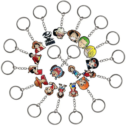 20Pièces Porte-clés | One Piece figurine pendentif universel pour voitures, accessoire, cadeau d'anniversaire