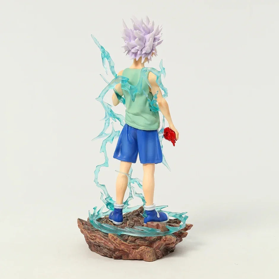 22cm Figurine Hunter X Hunter | Cette figurine de Killua Zoldyck, personnage emblématique de l'anime Hunter x Hunter, est un modèle de collection détaillé et parfait pour les fans