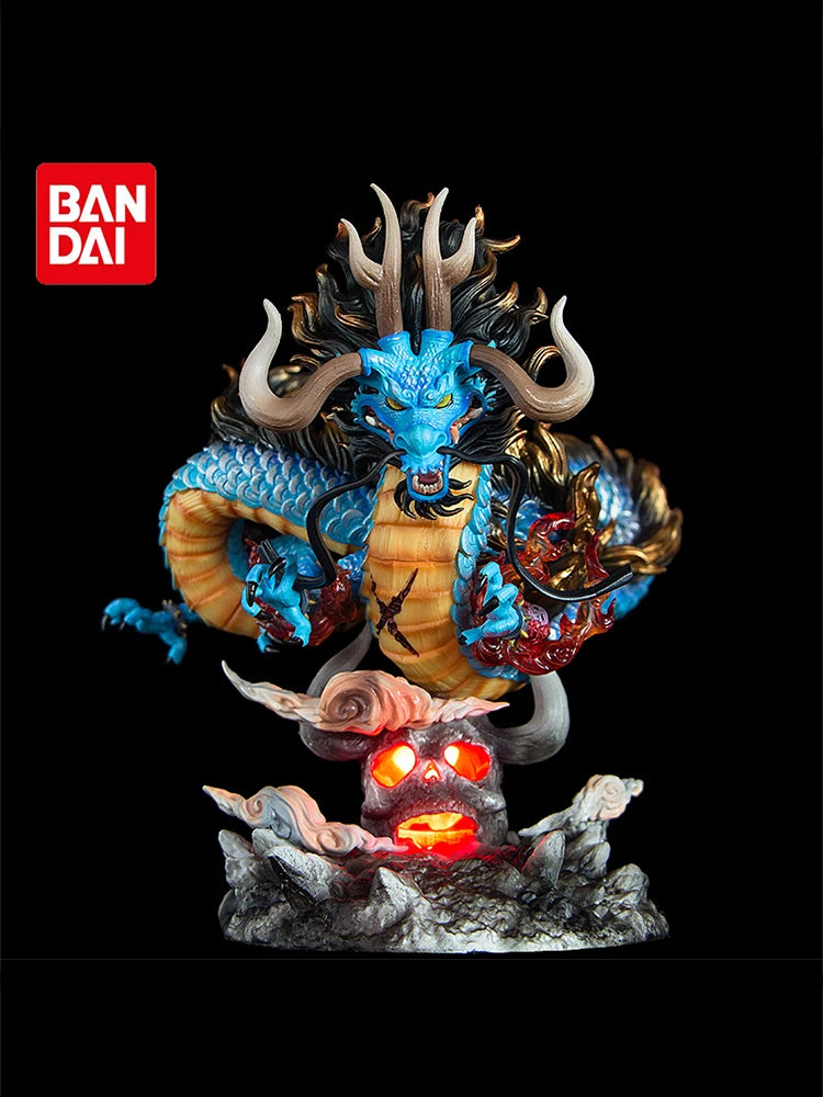 Figura de una pieza de 22 cm | Kaido en forma de dragón, con iluminación LED integrada. Perfecto para coleccionistas y fanáticos del anime para iluminar tu colección con estilo. 