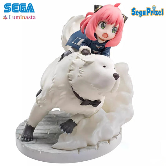 16cm Figurine SEGA Luminasta Spy x Family |  Anya & Bond Forger, modèle de collection inspiré de la mission Extend, parfait pour les fans de l'anime et les collectionneurs