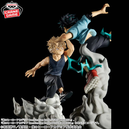 23cm Figurines BANDAI My Hero Academia | Figurines en PVC haute qualité représentant Bakugo Katsuki et Midoriya Izuku en mode combat. Parfaites pour les fans de l'anime et les collectionneurs