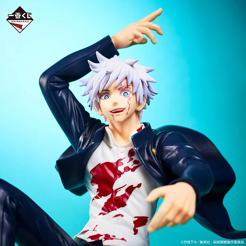 Edition limitée Bandai Jujutsu Kaisen Ichiban KUJI | Figurines en PVC mesurant 20cm de Satoru Gojo et Geto Suguru et toji Fushiguro de Jujutsu Kaisen. Des modèles de collection idéals pour les fans de l'anime, parfait comme cadeau