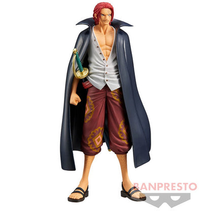 Figuras DXF oficiales de BANDAI One Piece de 18 cm | Modelos detallados de PVC de personajes icónicos de One Piece: Roronoa Zoro, Sanji Vinsmoke, Uta y Red Shanks (RED Film Version). Ideal para aficionados y coleccionistas.