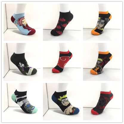 Chaussettes Naruto pour hommes et femmes : Naruto, Sasuke, Kakashi, Akatsuki. Respirantes, anti-transpiration, confortables, cadeau idéal