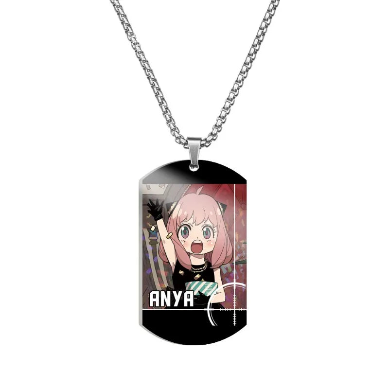 Collar ESPÍA×FAMILIAR | Collar de cosplay inspirado en Spy x Family, con un colgante que representa a los miembros de la familia Forger. Esta elegante joyería es perfecta para las fanáticas del anime, ideal como accesorio de cosplay o como regalo.