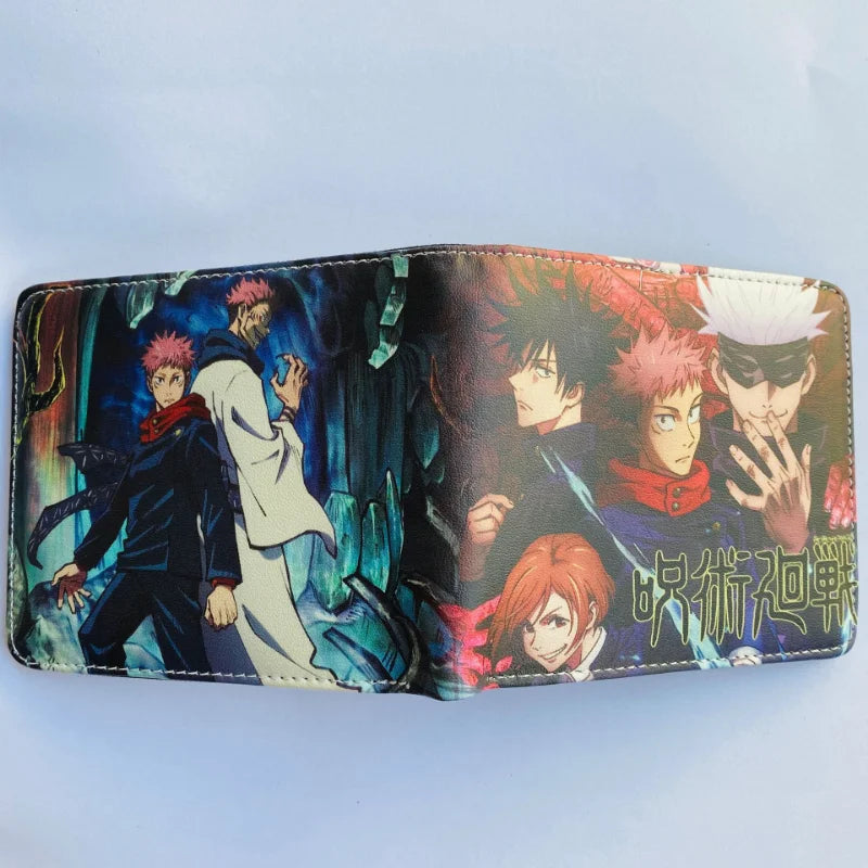 11.5x9cm Jujutsu Kaisen Wallet | Perfect bifold wallet for fans, this bifold design features compartments for bank cards, ID and change. Great for everyday use or as a cosplay accessory 