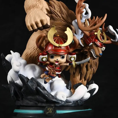 Figura de una pieza de 14 cm | Figurilla que representa a Chopper con su vestimenta del arco de Wano Onigashima. ¡Ideal para fans de One Piece y coleccionistas de objetos kawaii! 