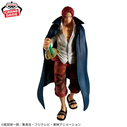 16cm Figurine BANDAI DXF THE Grandline One Piece | Figurine Bandai Banpresto DXF THE Grandline Men représentant Shanks le roux. Modèle en PVC détaillé, parfait pour les collections et les fans de One Piece