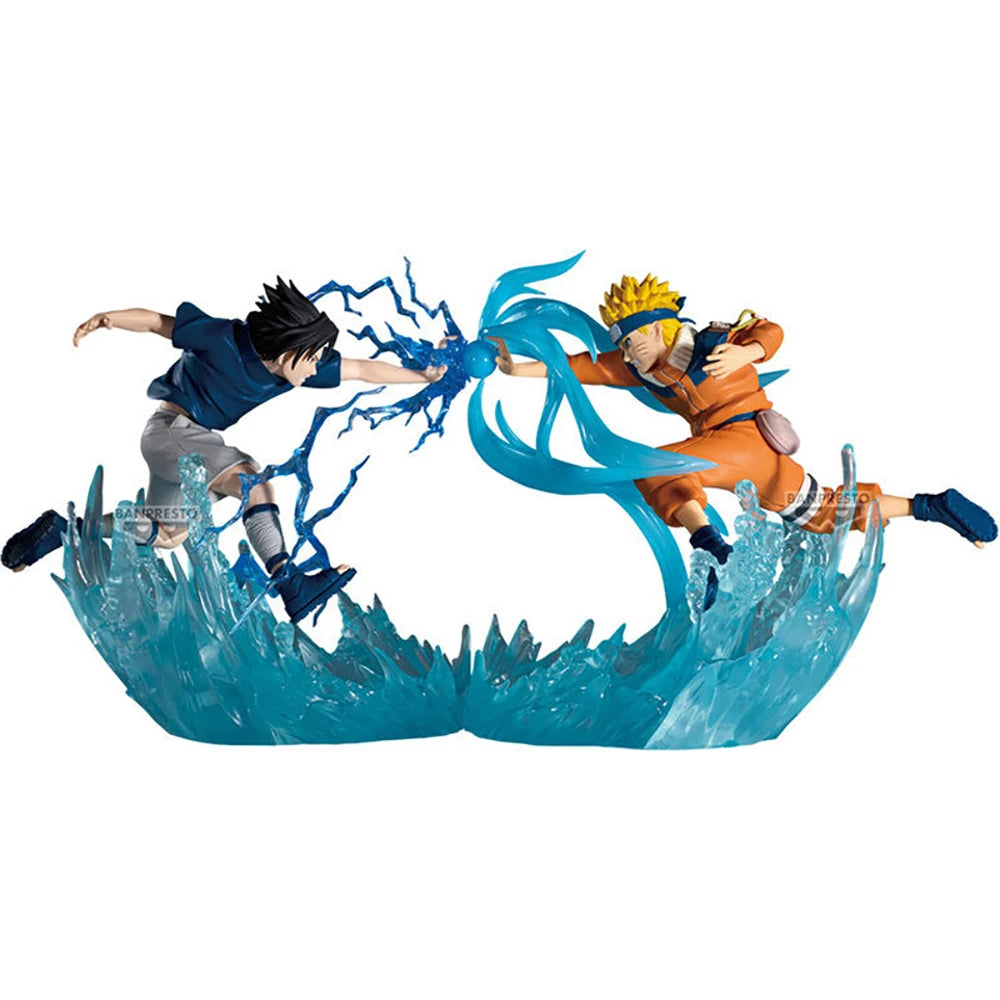 12cm Figurine Bandai Banpresto Combination Battle edition | Figurines originales d'action de Sasuke Uchiha et Naruto Uzumaki en plein combat. Modèles décoratifs parfaits pour les fans et les enfants