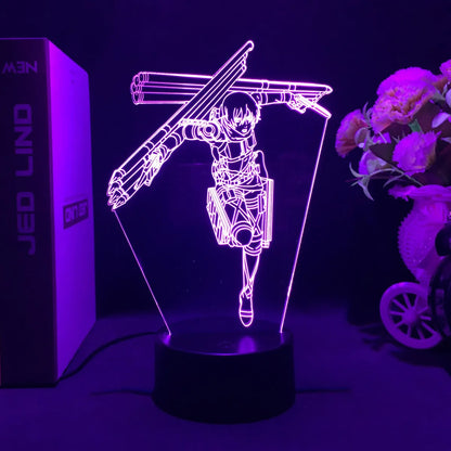 Lampe 3D LED Attack on Titan | Ajoutez une touche épique à votre décoration avec cette lampe 3D Attack on Titan. Fabriquée en acrylique, elle illumine avec un effet captivant, idéale pour les fans et parfaite comme cadeau