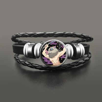 Bracelet Demon Slayer Kawaii | Bracelet mignon inspiré des personnages de Demon Slayer : Tanjirou, Nezuko, Giyuu, Zenitsu et Inosuke. Parfait pour les fans de l’anime, cet accessoire kawaii est idéal comme bijou ou cadeau unique