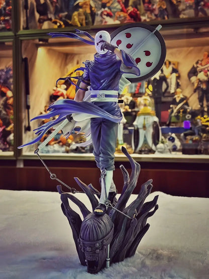 28cm Figurine Naruto | Figurine d'action Obito Uchiha, tête changeable, idéale pour les collectionneurs et les fans de Naruto. Un cadeau parfait qui apporte une touche d'originalité à toute collection