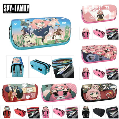 Trousse SPY×FAMILY | Grande trousse inspirée de Spy x Family, parfaite pour les fournitures scolaires et le maquillage. Conçue pour les étudiantes et les fans de l'anime, cette trousse kawaii est un excellent cadeau pratique et stylé