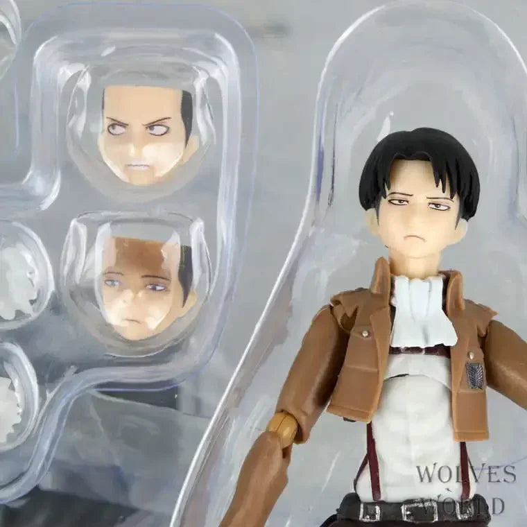 19cm Figurines d'action Attack on Titan | Figurines d'Eren Jaeger, Mikasa Ackerman et Levi Ackerman de Attack on Titan, parfaites pour la collection et comme cadeau pour les fans de la série