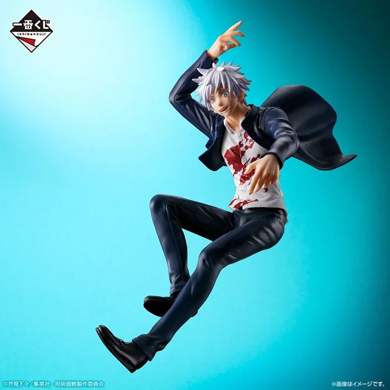 Edition limitée Bandai Jujutsu Kaisen Ichiban KUJI | Figurines en PVC mesurant 20cm de Satoru Gojo et Geto Suguru et toji Fushiguro de Jujutsu Kaisen. Des modèles de collection idéals pour les fans de l'anime, parfait comme cadeau