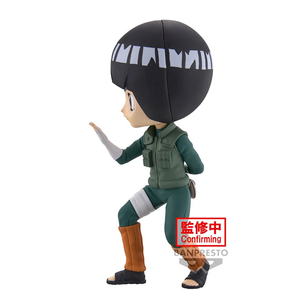 14cm Bandai Banpresto Q Posket | Figurine d'action kawaii de Rock Lee, modèle de collection. Idéale comme décoration de bureau ou cadeau pour enfants et fans d'anime