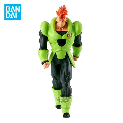 Figuras de 17-20cm de los Androides 16, 17 y 18 de Dragon Ball Z, de la colección Solid Edge Works. Modelos detallados de PVC, perfectos para aficionados y coleccionistas. Ideal como regalo o pieza de colección.