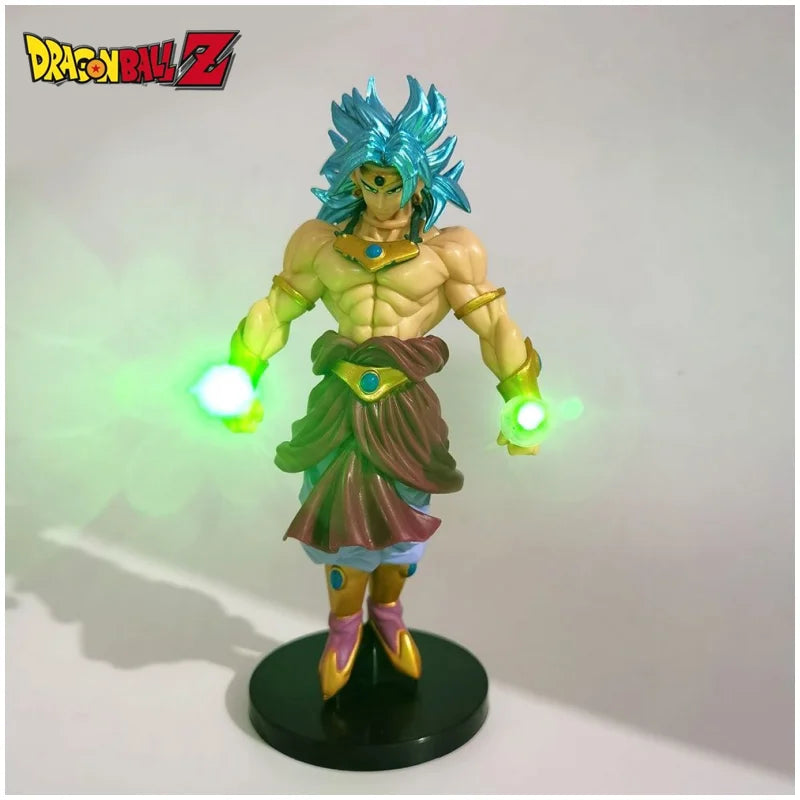 Figura Dragon Ball de 20cm | Figura Broly con iluminación LED integrada. ¡Este modelo de coleccionista es ideal para coleccionistas y fanáticos de Dragon Ball Z! 