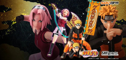 Figura 17cm Bandai SHFiguarts (Edición NarutoTop99) | Modelo de acción conjunta en PVC de Haruno Sakura, juguete ninja. Un regalo perfecto para fans y coleccionistas de Naruto.