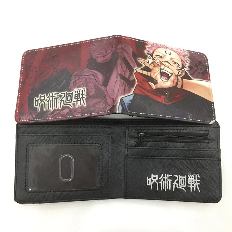 11.5x9cm Jujutsu Kaisen Wallet | Perfect bifold wallet for fans, this bifold design features compartments for bank cards, ID and change. Great for everyday use or as a cosplay accessory 