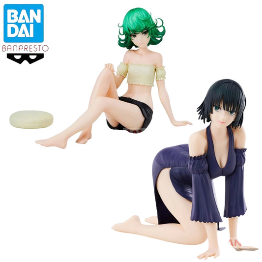 Figurines originales BANDAI BANPRESTO inspirées de One Punch Man. Modèles authentiques de Tatsumaki et Fubuki, idéales pour les collectionneurs et fans d'anime