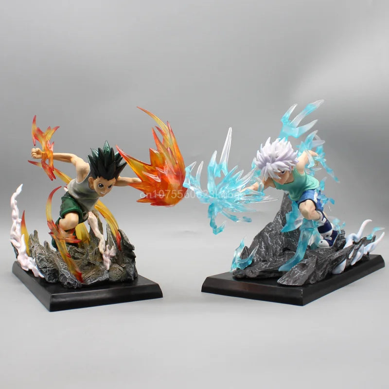 Figura Cazador x Cazador de 18 cm | Figura representativa de Killua Zoldyck y Gon Freecss, perfecta para coleccionistas y fans. Una gran opción como decoración o regalo de cumpleaños para los entusiastas del anime. 