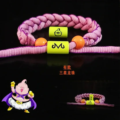 Bracelet tressé Dragon Ball | Bracelet tressé à la main représentant l'univers des personnages emblématiques de DBZ. Idéal comme accessoire ou cadeau pour les fans de Dragon Ball