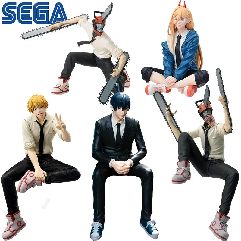 14-15cm Figurine Originale SEGA PM Chokonose Chainsaw Man | Modèles en PVC représentant Power, Denji et Hayakawa Aki. Parfaites comme cadeaux, décorations de bureau ou objets de collection pour les fans de l'anime Chainsaw Man