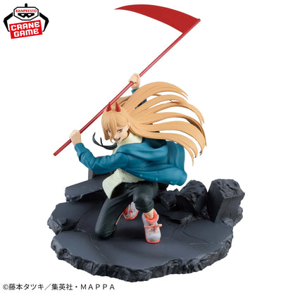 12-14cm Figurine Originale Bandai Banpresto (édition Vibration Stars) Chainsaw Man | Modèles en PVC de Denji et Power en pleine action. Parfaits comme jouets d'action, cadeaux ou objets de collection pour les fans