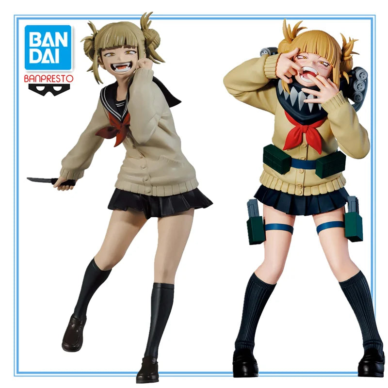 8-11cm Figurines My Hero Academia | Figurine officielle Banpresto en PVC représentant Himiko Toga, membre des Evil Villains de My Hero Academia. Parfaite pour compléter une collection ou offrir en cadeau aux fans de l'anime