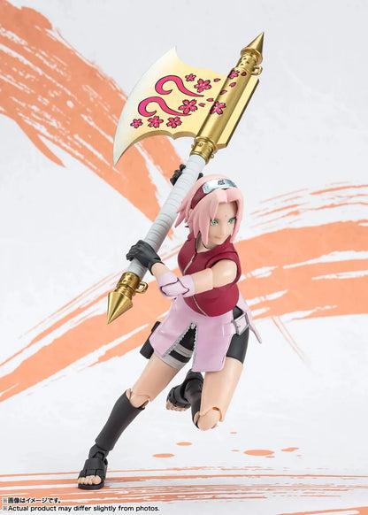 Figura 17cm Bandai SHFiguarts (Edición NarutoTop99) | Modelo de acción conjunta en PVC de Haruno Sakura, juguete ninja. Un regalo perfecto para fans y coleccionistas de Naruto.