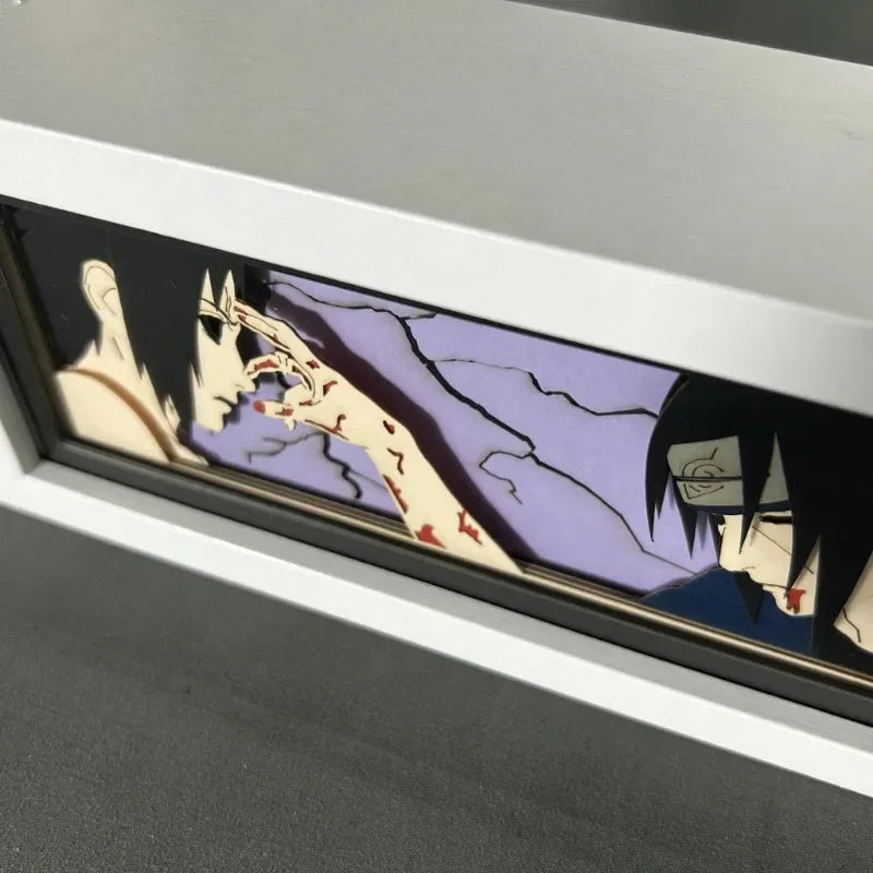 Cadre Lumineux LED 3D Naruto, découpe en papier, parfaite pour la décoration de chambre ou comme cadeau d'anniversaire