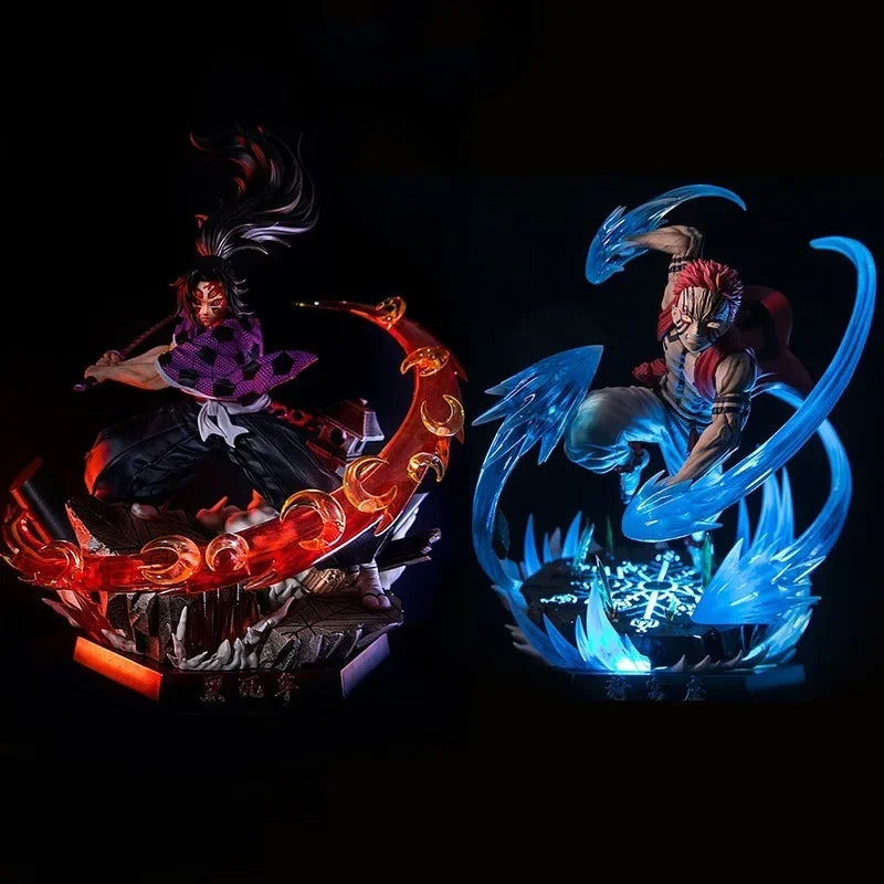 Figurines Demon Slayer | Figurines représentant Zenitsu, Kanroji, Akaza, Shinobu, Muichiro,  Kyojuro et Kokushibo. Parfaites pour décorer un bureau ou une étagère, ces figurines détaillées sont idéales pour les fans de Demon Slayer