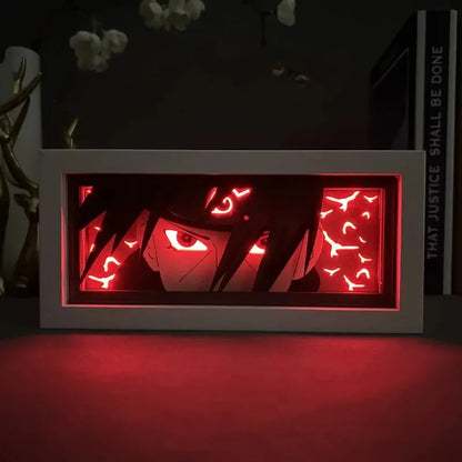 Cadre Lumineux LED 3D Naruto, découpe en papier, parfaite pour la décoration de chambre ou comme cadeau d'anniversaire