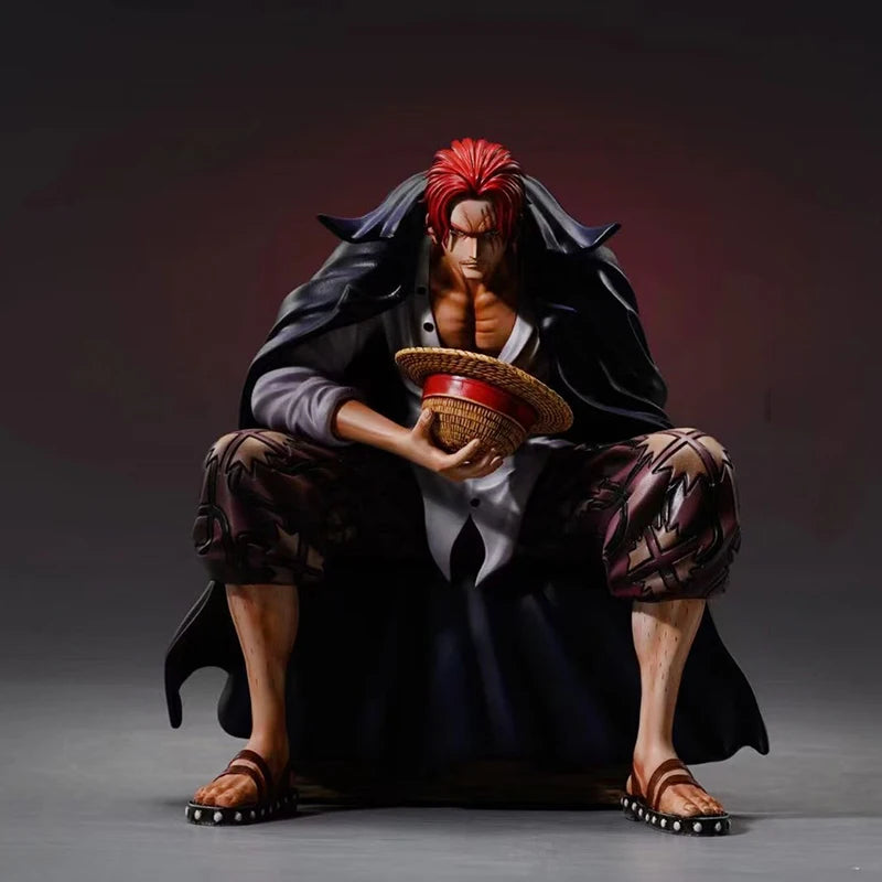 17cm Figurine One Piece | Figurine représentant Shanks le Roux, le célèbre Yonko. Parfaite pour les fans et collectionneurs, cette figurine est idéale pour décorer et enrichir toute collection d’anime