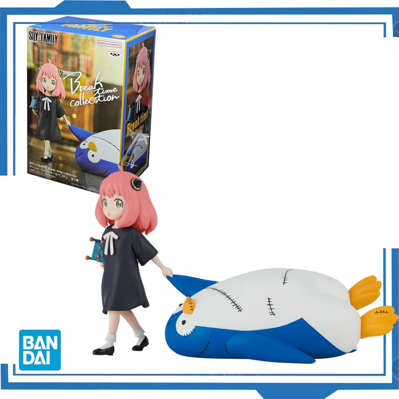 14cm Figurine Bandai Banpresto SPY×FAMILY | Figurine de collection d'Anya Forger avec son pingouin de Spy x Family. Modèle de la collection Break Time, idéale pour compléter votre collection