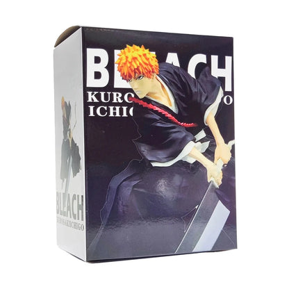 17cm Figurine BLEACH | Figurine en posture dynamique de Kurosaki Ichigo, brandissant son épée. Cette figurine est un superbe ajout pour toute collection d’action ou comme cadeau pour les fans de l’anime