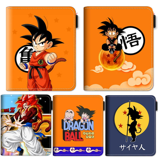 Portefeuille Dragon Ball Son Goku grande capacité, conçu pour hommes et femmes. Ce porte-monnaie portable est parfait est un cadeau idéal pour les fans de Dragon Ball