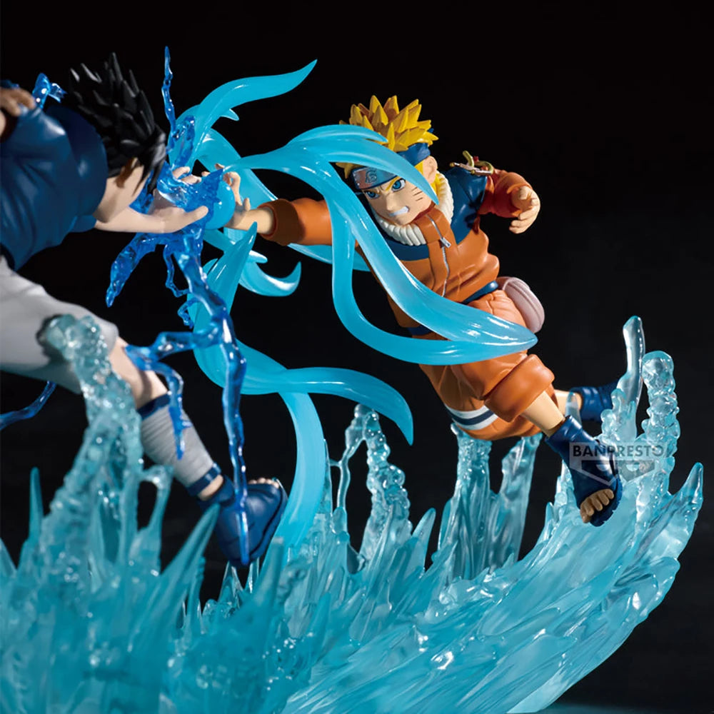 12cm Figurine Bandai Banpresto Combination Battle edition | Figurines originales d'action de Sasuke Uchiha et Naruto Uzumaki en plein combat. Modèles décoratifs parfaits pour les fans et les enfants